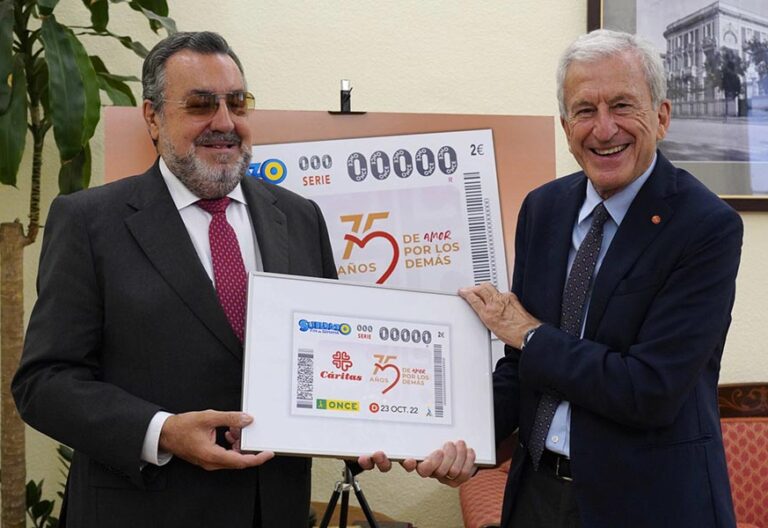 Los 75 años de Cáritas, en el cupón de la ONCE del domingo