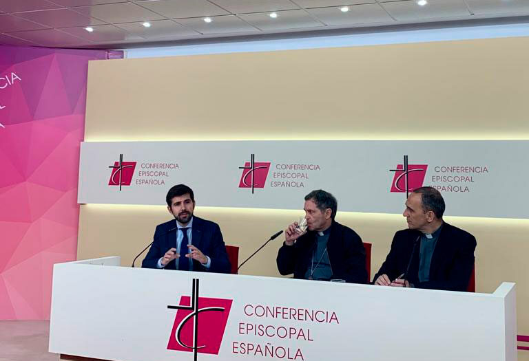 Joseba Segura y José María Albalad en la presentación del Día de la Iglesia Diocesana