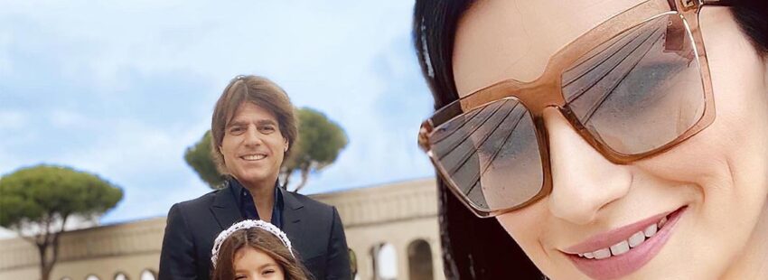Laura Pausini celebra la Primera Comunión de su hija rezando a Juan Pablo II