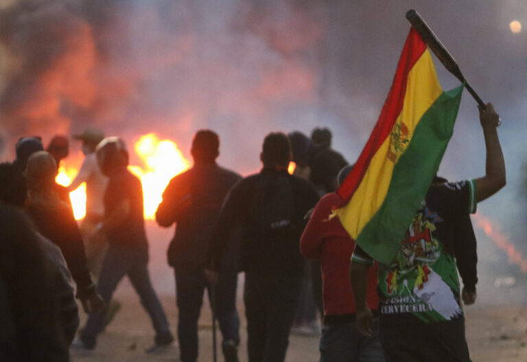 Manifestaciones en Bolivia