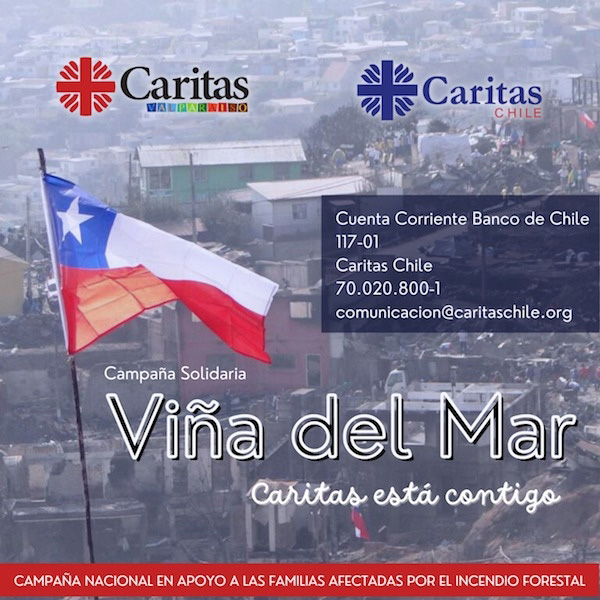 Campana Caritas Chile Incendios 2022