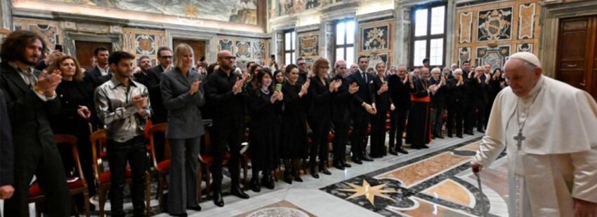 La felicitación de Francisco a los artistas: “Vale la pena gastar lo mejor de nuestras energías