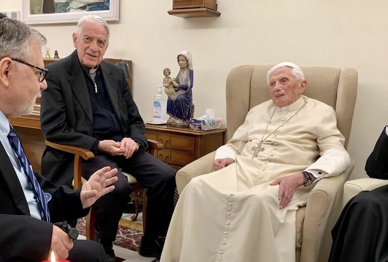 Última foto de Benedicto XVI