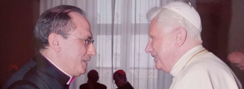 Celso Morga y Benedicto XVI