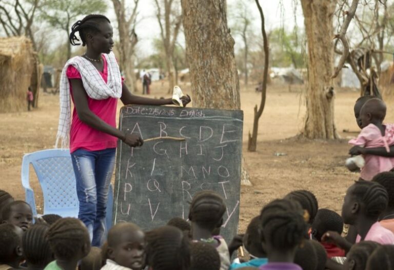 Educación en Sudán del Sur. Foto de Andrew Ash