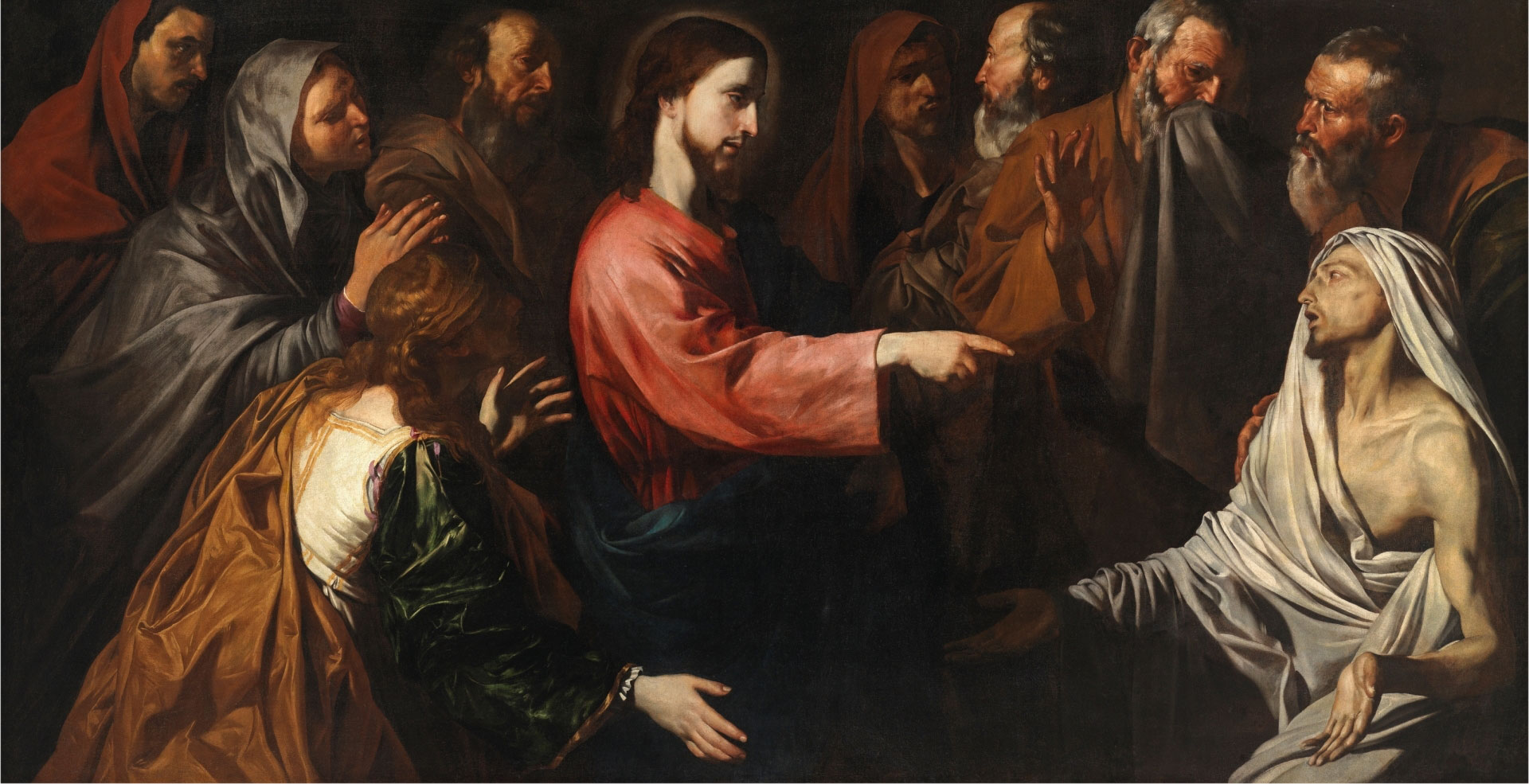 'La resurrección de Lázaro' (José de Ribera, siglo XVII). Museo del Prado.