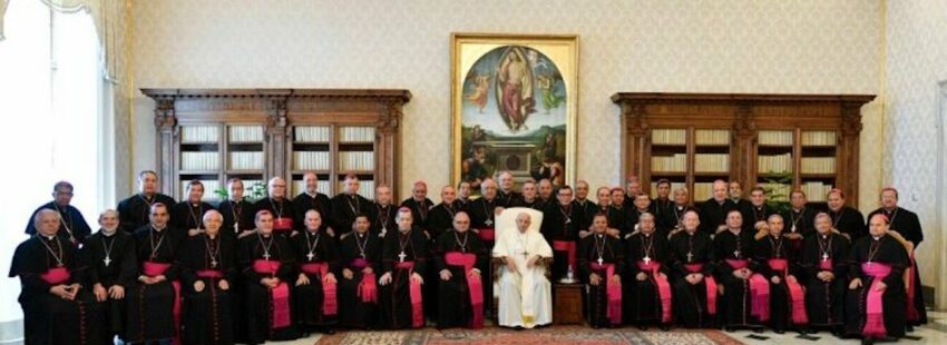 Papa Francisco y obispos de México