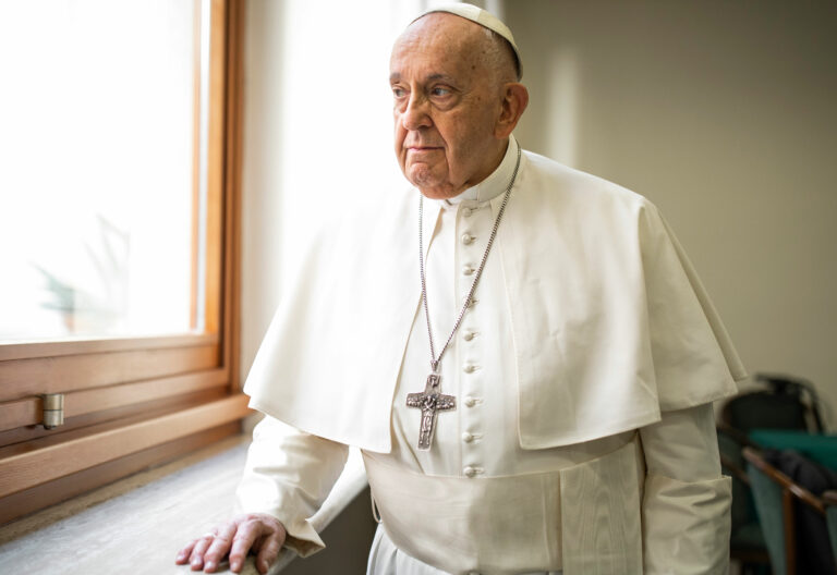 El papa Francisco, en el encuentro con Vida Nueva