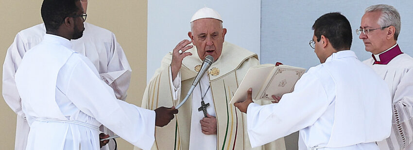 El papa Francisco en la misa de envío de la JMJ de Lisboa