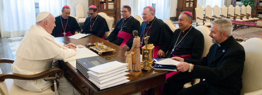 El papa Francisco, con la nueva Presidencia del CELAM