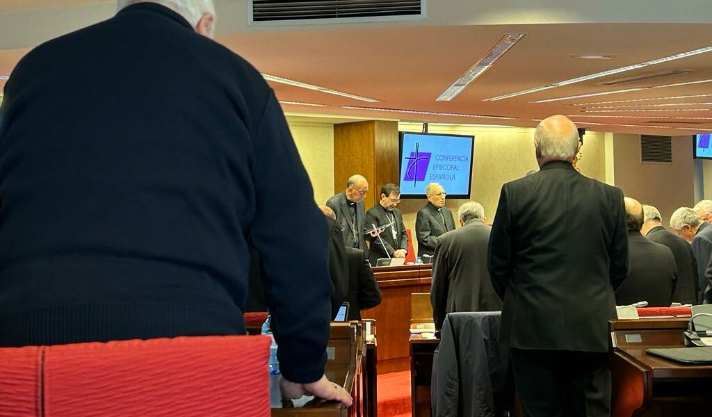 Los cardenales Juan José Omella y José Cobo, en la Plenaria de la Conferencia Episcopal