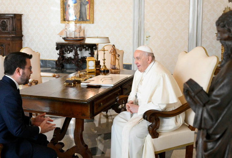 Pere Aragonés Vaticano audiencia papa Francisco