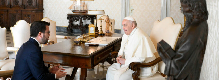 Pere Aragonés Vaticano audiencia papa Francisco