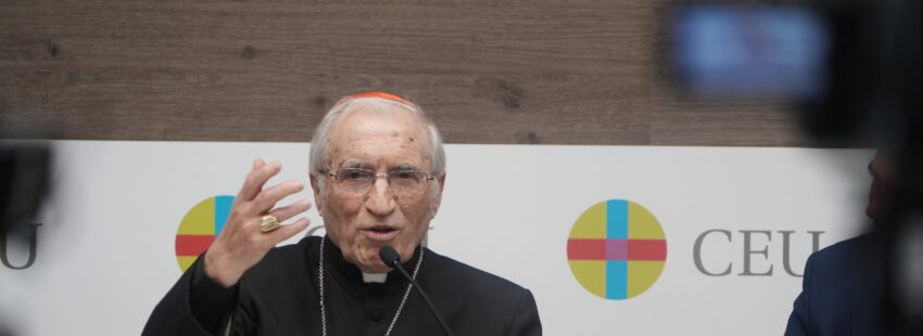 El cardenal Antonio María Rouco Varela, en la Universidad San Pablo CEU