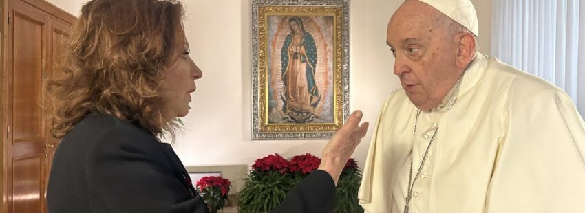 Papa Francisco y Valentina Alazraki