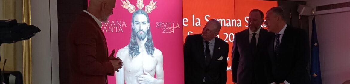 Salustiano Garcia presenta el cartel de la Semana Santa de Sevilla 2024