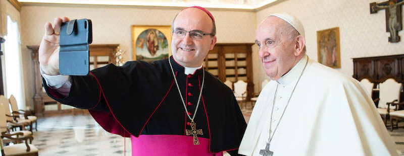 El papa Francisco con el obispo de Orihuela-Alicante, José Ignacio Munilla