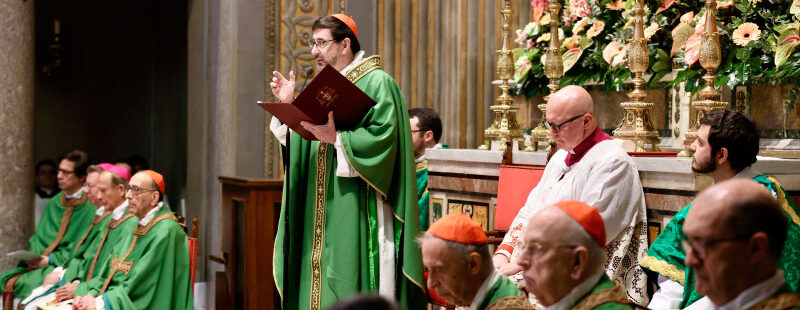 José Cobo, durante la misa de inicio de ministerio en la Iglesia de Montserrat de los Españoles