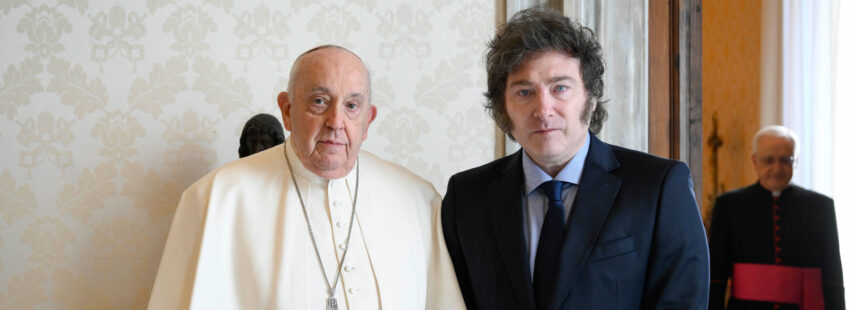 El papa Francisco y el presidente de Argentina, Javier Milei