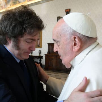El papa Francisco y el presidente de Argentina, Javier Milei