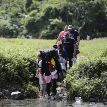 Migrantes en la selva de Darién