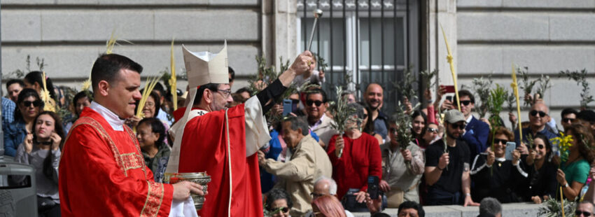 El cardenal José Cobo, en la misa de Domingo de Ramos 2024
