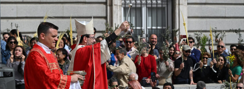 El cardenal José Cobo, en la misa de Domingo de Ramos 2024