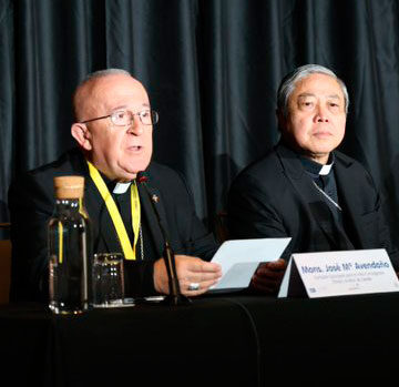 El nuncio en España, Bernardito Auza, y el obispo auxiliar de Getafe José María Avendaño