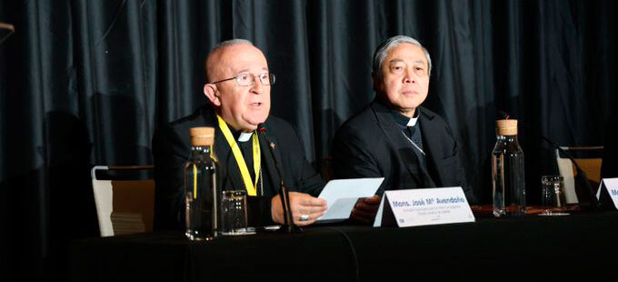 El nuncio en España, Bernardito Auza, y el obispo auxiliar de Getafe José María Avendaño