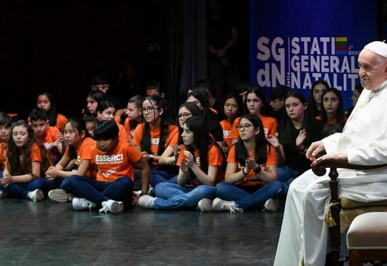 El Papa Francisco, en un congreso de natalidad en Roma