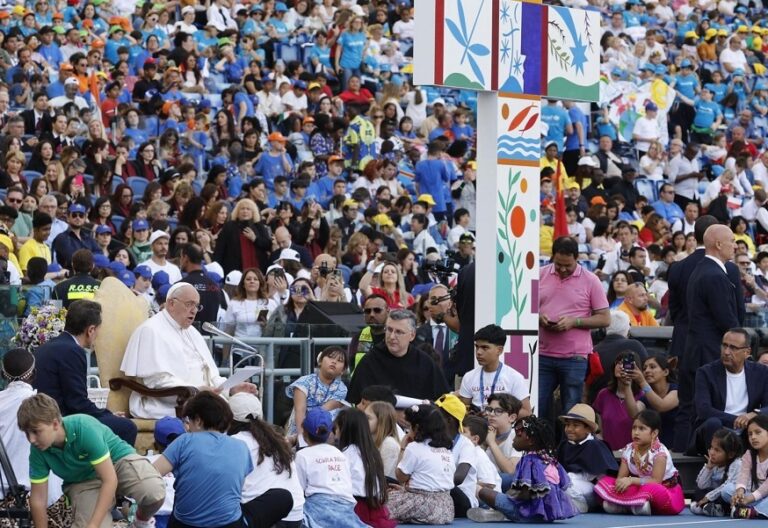 El Papa Francisco, el 25 de mayo de 2024, en la Jornada Mundial del Niño en Roma