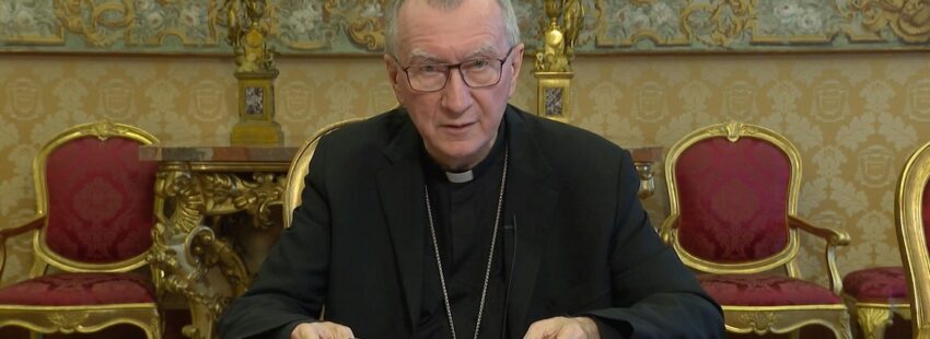 El cardenal Pietro Parolin, en una declaración institucional
