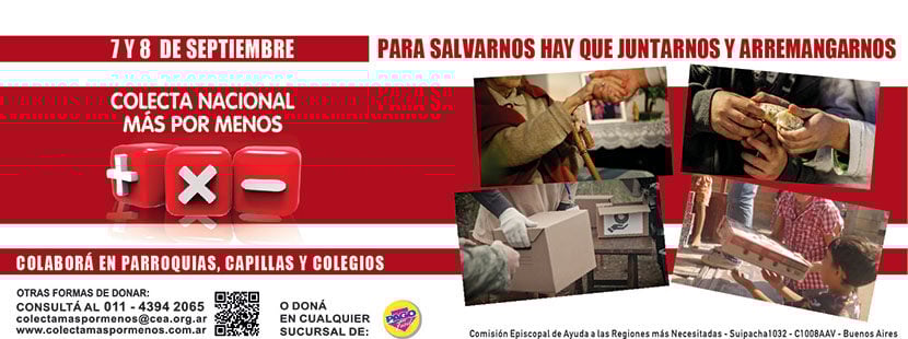 En septiembre, la Colecta Más por Menos en la Argentina