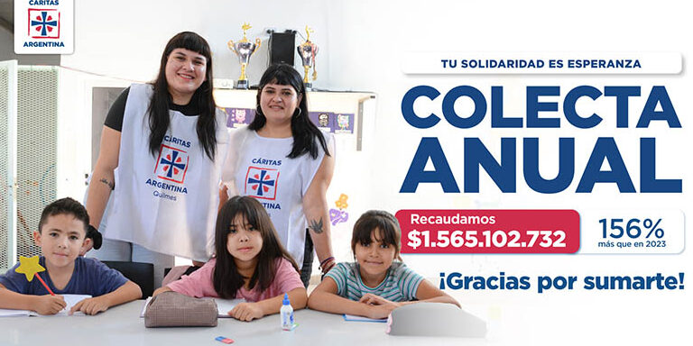 Cáritas Argentina informó la recaudación de la Colecta anual