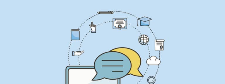 Ilustración comunicación, mensajes, nube, …
