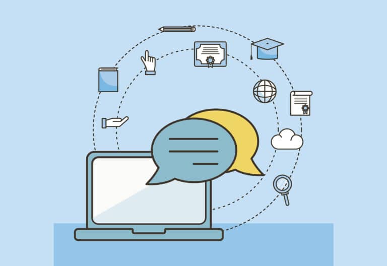 Ilustración comunicación, mensajes, nube, …
