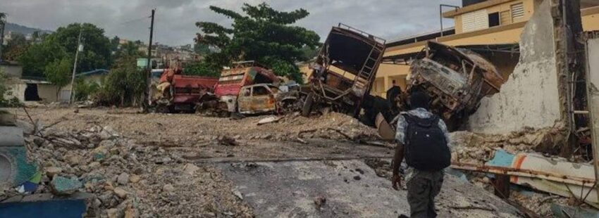 Exterior de la casa de las 'Misioneras de la Caridad' Haití