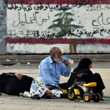 Desplazados en Beirut por los ataques de Israel