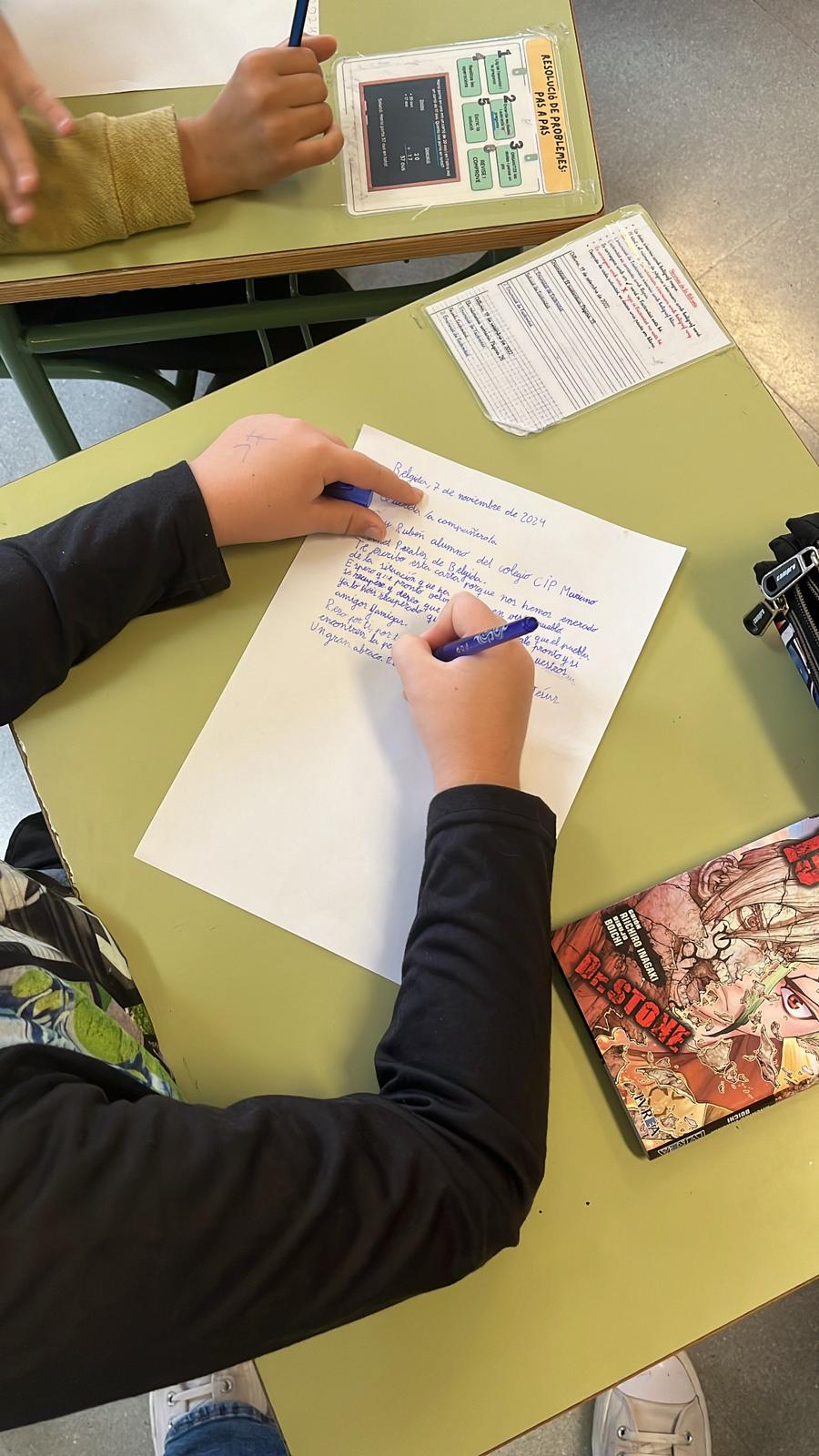 Mensajes de los niños de Atzeneta para los afectados por las inundaciones en Valencia