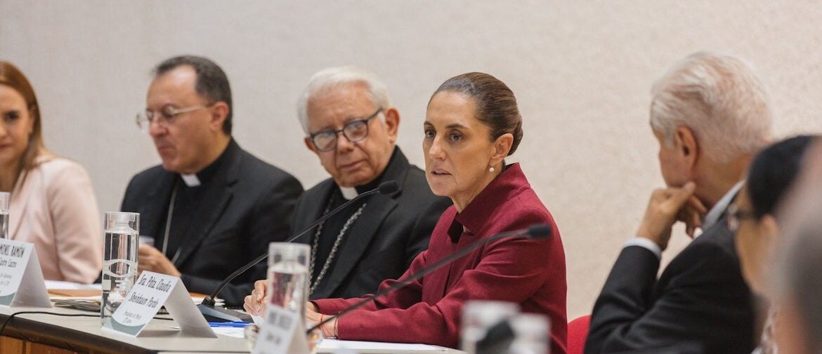 Presidenta de México, Claudia Sheinbaum con los obispos