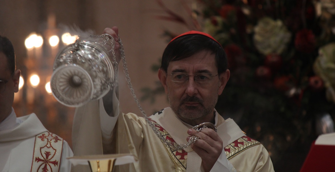 El cardenal de Madrid, José Cobo, durante la apertura del Jubileo 2025