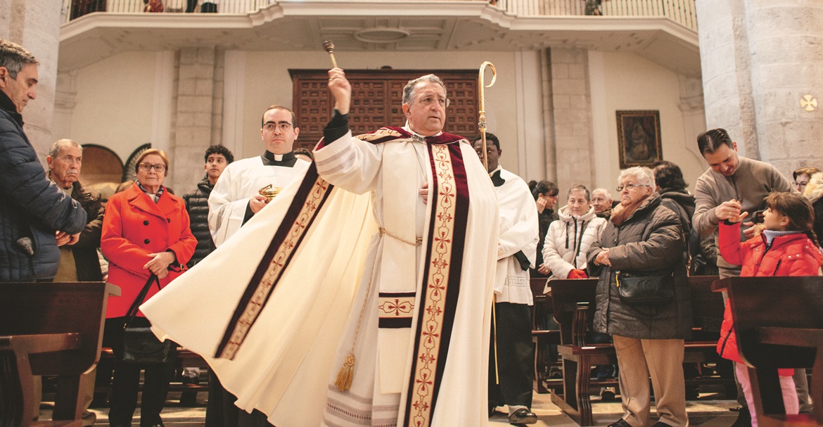El obispo de Getafe, Ginés García Beltrán, durante el Jubileo