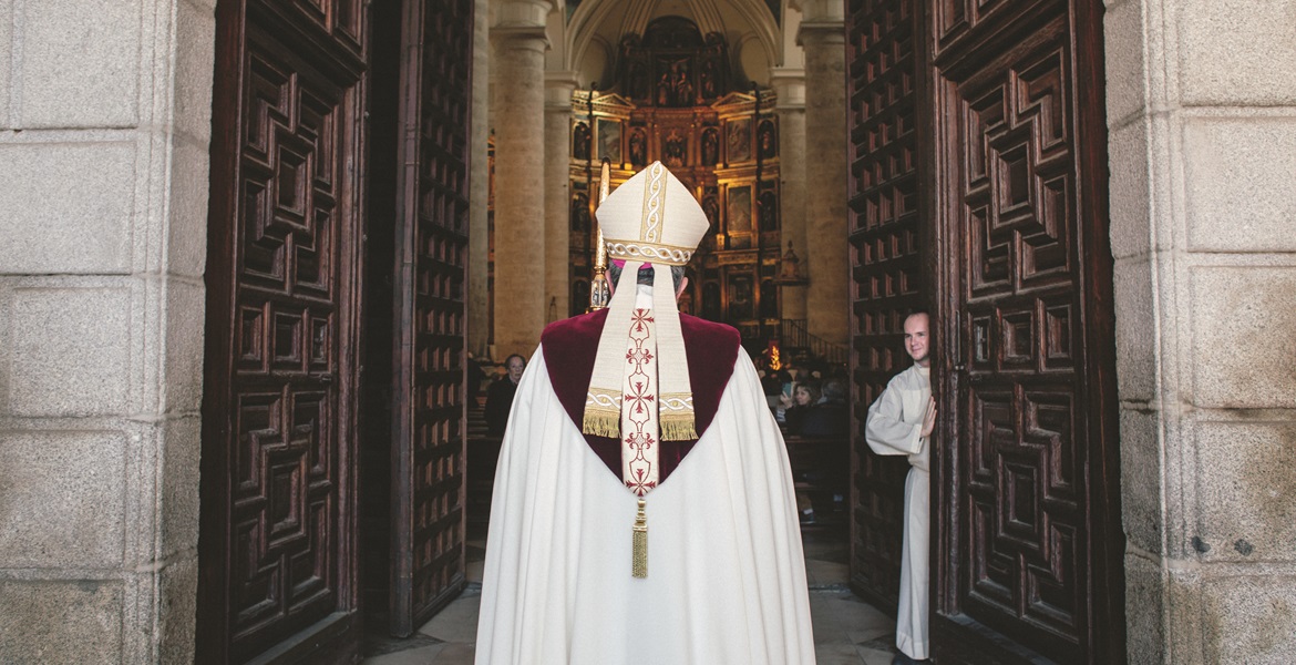 El obispo de Getafe, Ginés García Beltrán, durante el Jubileo