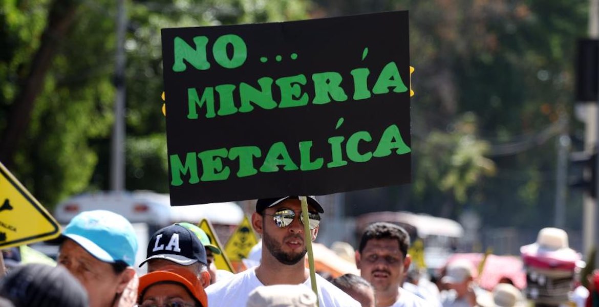 Cartel: no a la minería. El Salvador