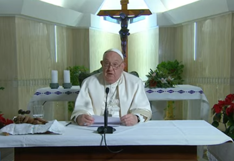 El papa Francisco en el angelus del 22 de diciembre de 2024