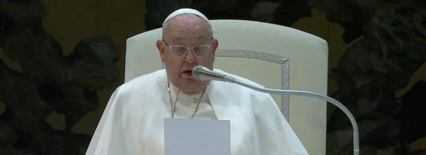 El papa Francisco durante la Audiencia General (fuente: Vatican Media)