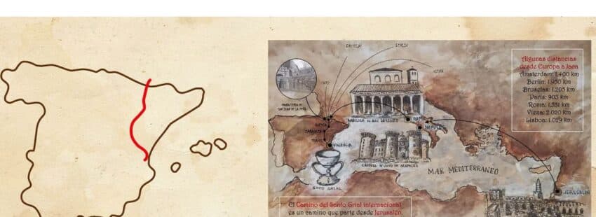 Itinerario del Camino del Santo Grial (fuente: Camino del Santo Grial)