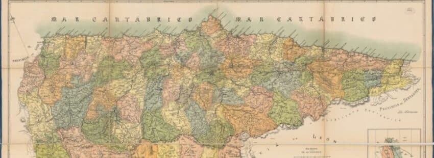 Mapa topográfico histórico de la Archidiócesis de Oviedo (fuente: Archidiócesis de Oviedo)