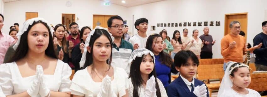 Primera comunión de fieles en Groenlandia (fuente: Diócesis de Copenhague)