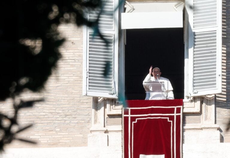 El papa Francisco, durante el ángelus en la Navidad de 2024